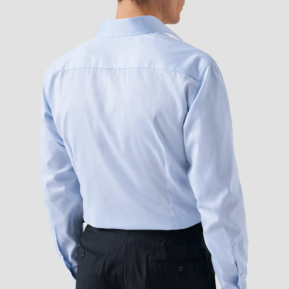 Formal Plain Blue Cotton Shirt