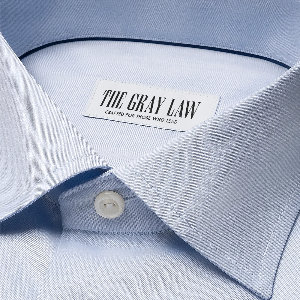Formal Plain Blue Cotton Shirt