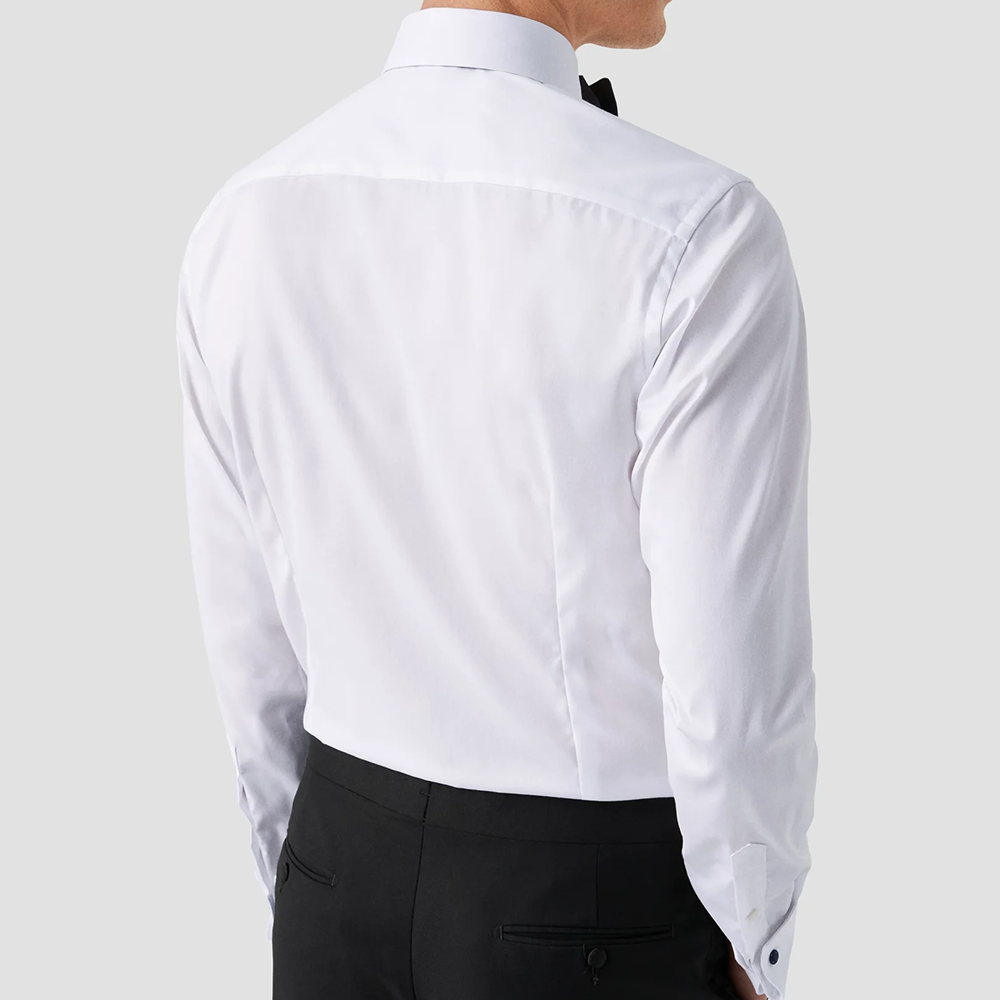 White Signature Twill LUXU Tuxedo Shirt