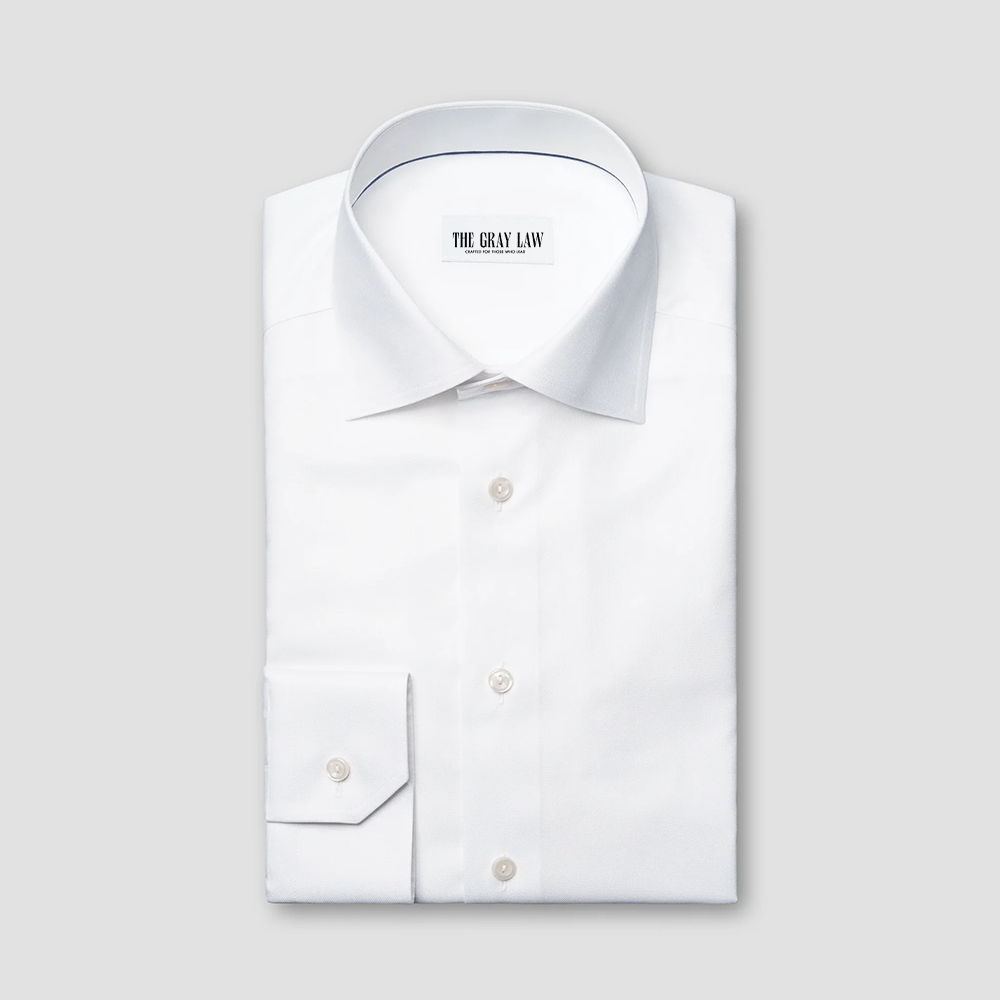 Formal Plain White Cotton Shirt