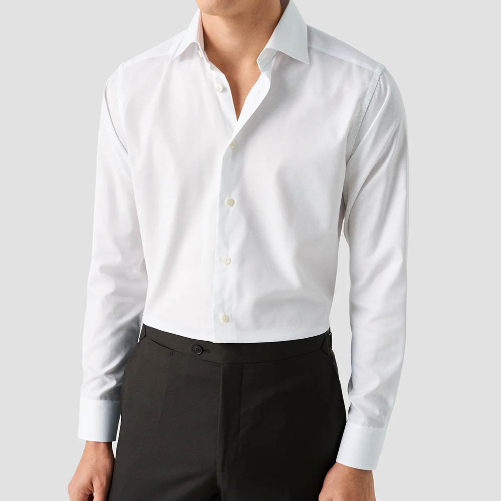 Formal Plain White Cotton Shirt