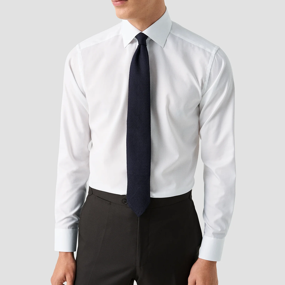 Formal Plain White Cotton Shirt