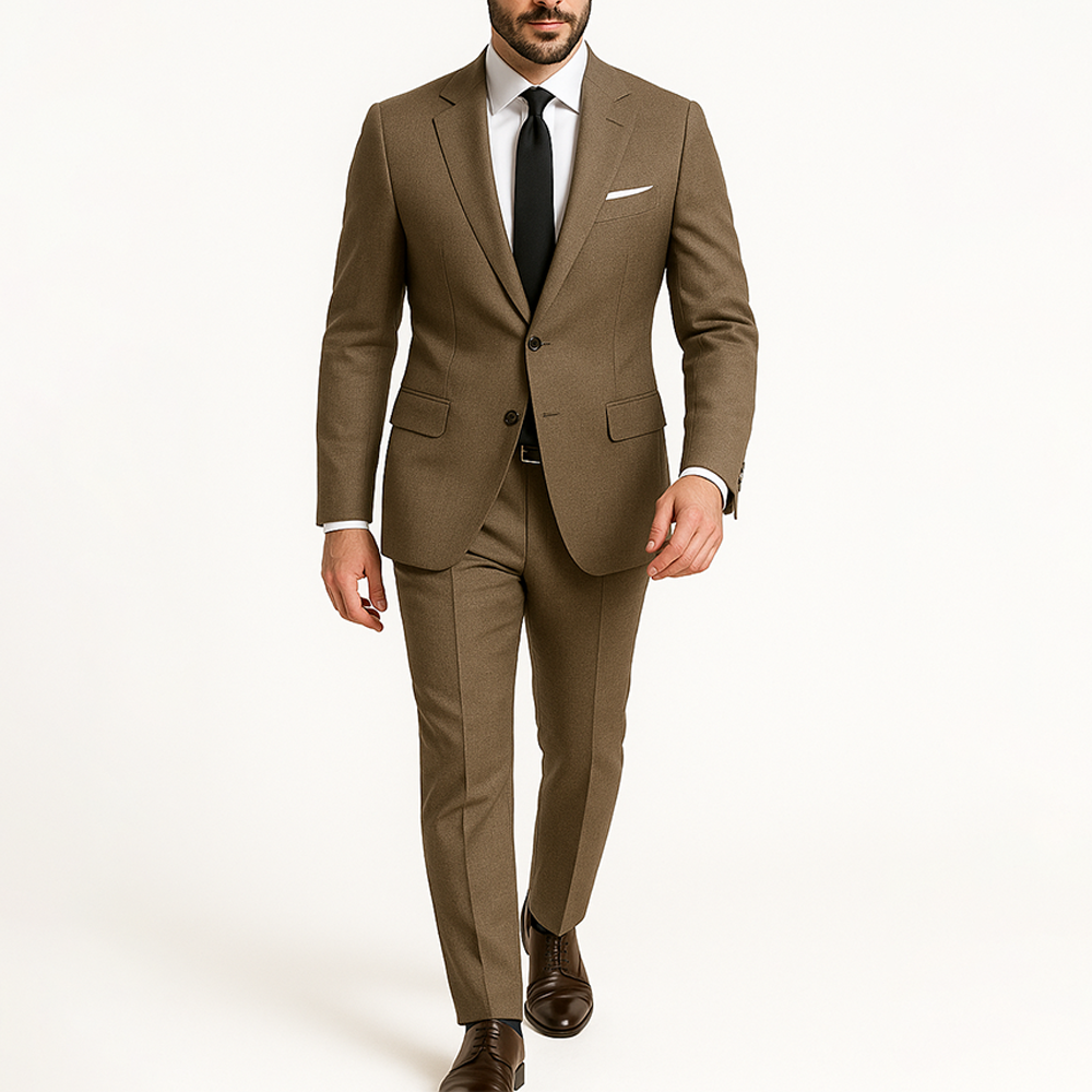 Classic Formal Dark Beige Modern Tech Suit