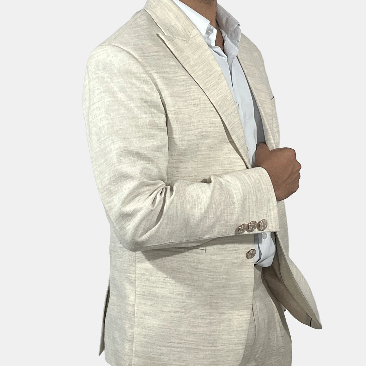 The Super-Light Sandstone Beige Linen Suit